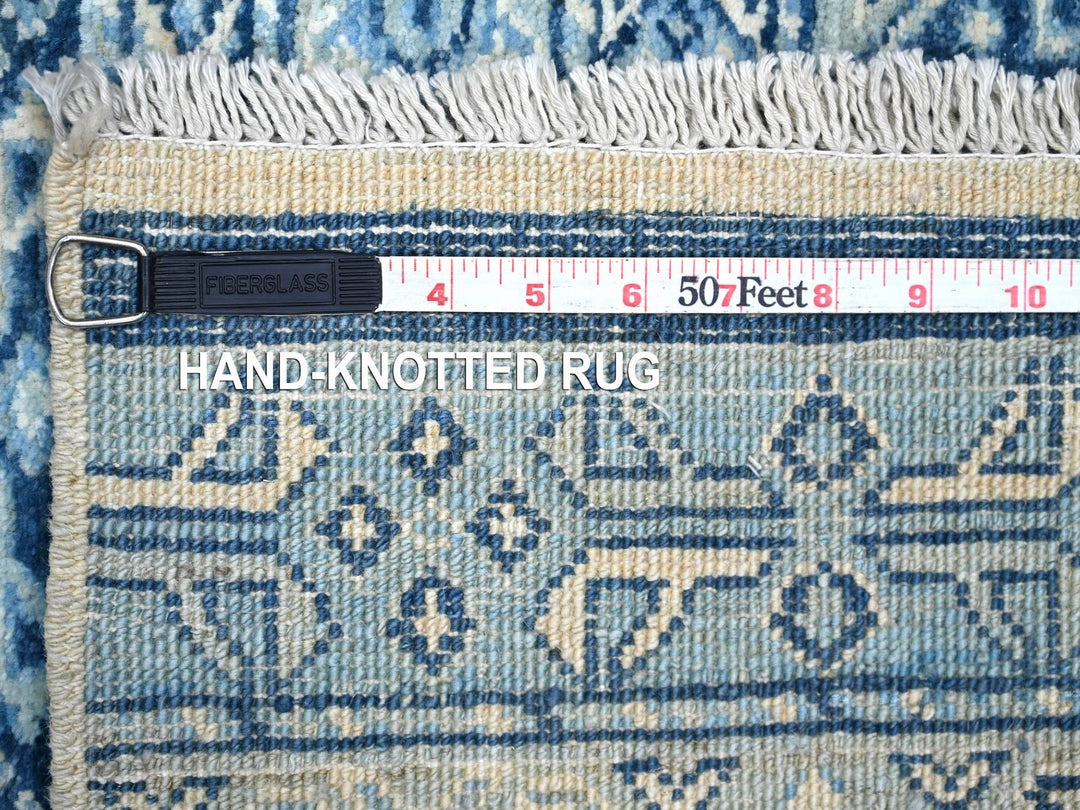 6'0" x 9'0" New Hand Knotted Grey Wool Rectangle Oriental Rug - MOA10222254