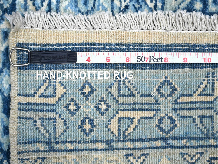 6'0" x 9'0" New Hand Knotted Grey Wool Rectangle Oriental Rug - MOA10222254