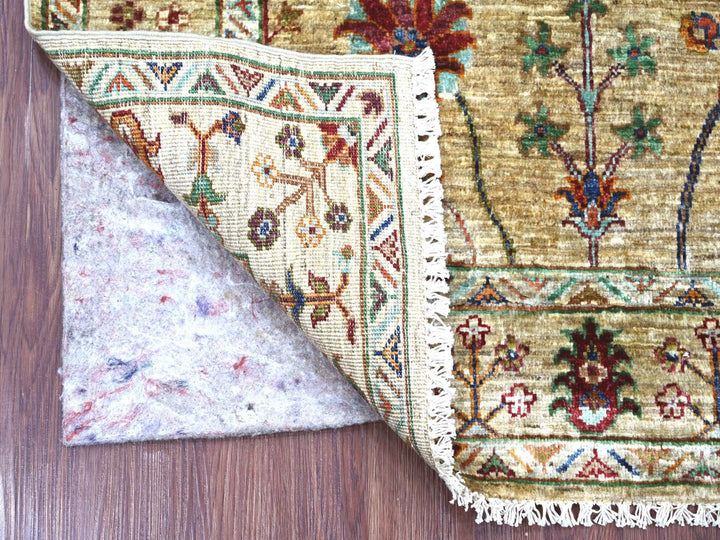 3'3" x 4'9" New Hand Knotted Ivory Wool Rectangle Oriental Rug - MOA10222258