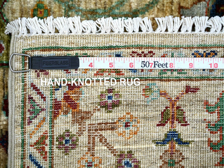 3'3" x 4'9" New Hand Knotted Ivory Wool Rectangle Oriental Rug - MOA10222258
