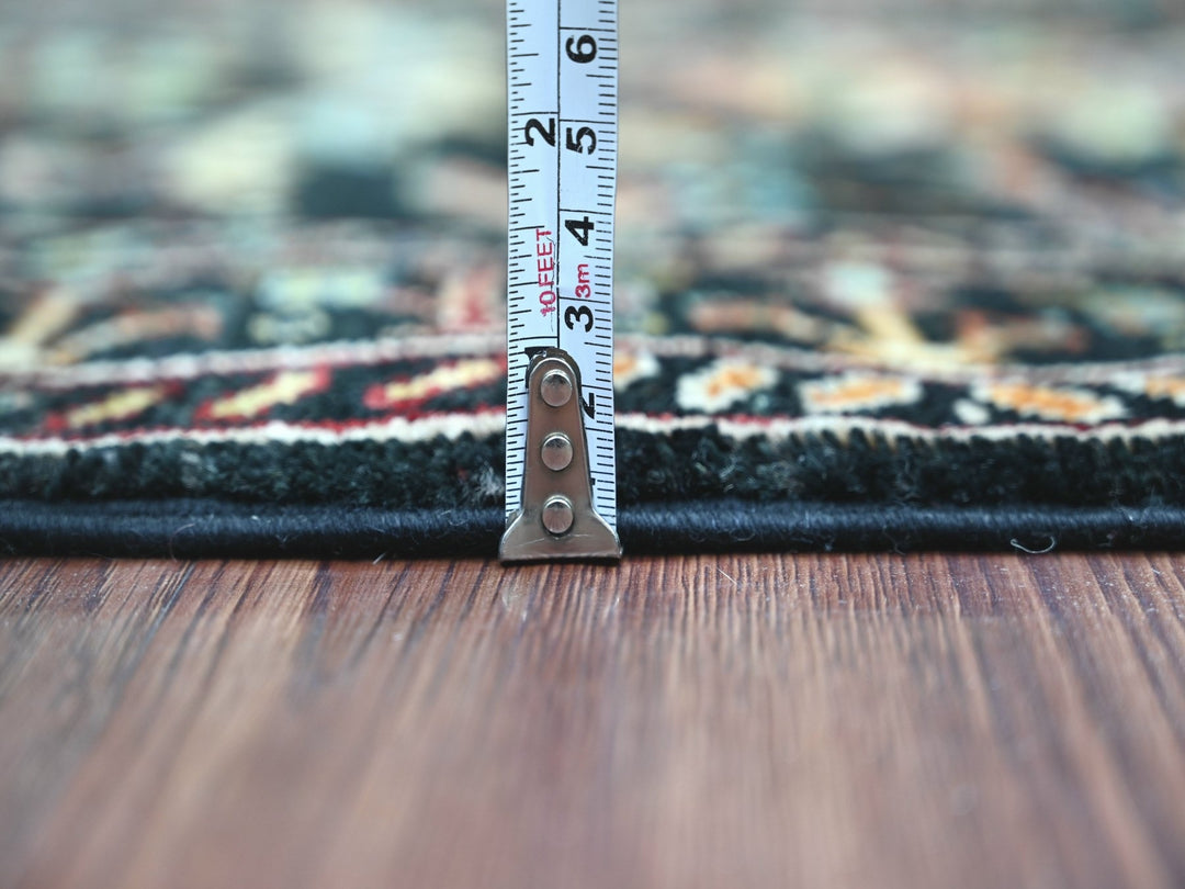 2'7" x 4'0" New Hand Knotted Black Wool Rectangle Oriental Rug - MOA10222260