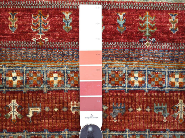 2'7" x 5'0" New Hand Knotted Red Wool Rectangle Oriental Rug - MOA10222261