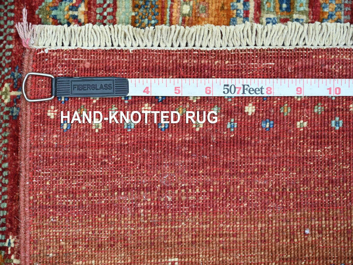 2'7" x 5'0" New Hand Knotted Red Wool Rectangle Oriental Rug - MOA10222261