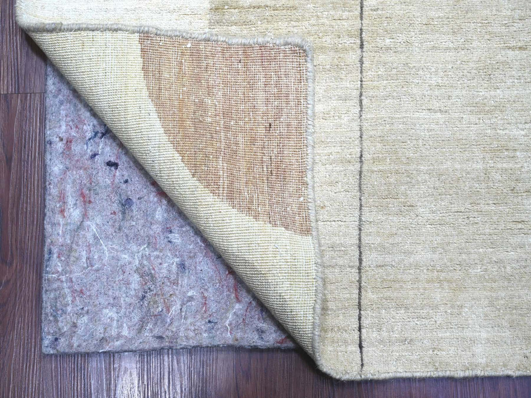 8'10" x 11'9" New Hand Knotted Ivory Wool Rectangle Oriental Rug - MOA10222264