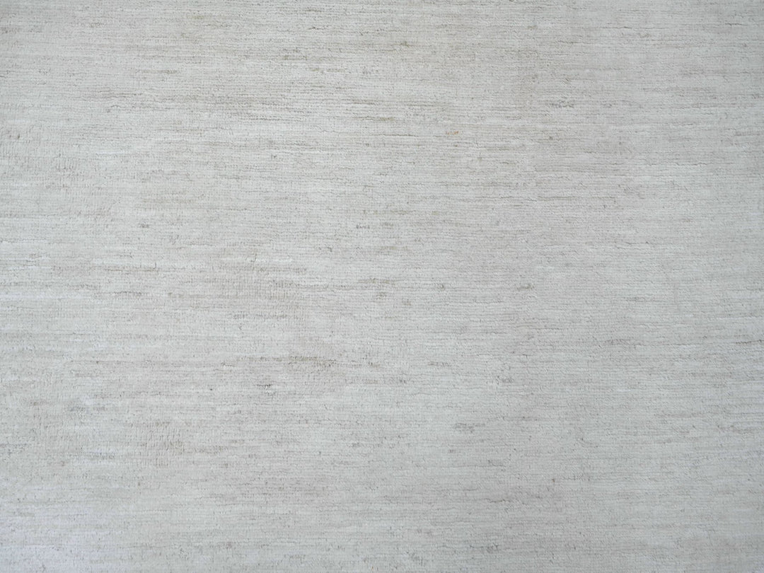 7'10" x 9'7" New Hand Knotted Ivory Wool Rectangle Oriental Rug - MOA10222266