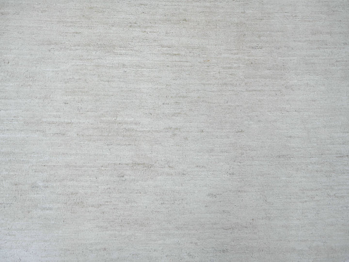 7'10" x 9'7" New Hand Knotted Ivory Wool Rectangle Oriental Rug - MOA10222266