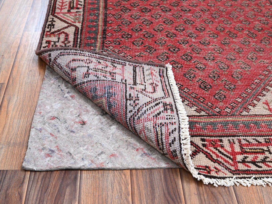 3'0" x 9'5" Vintage Hand Knotted Red Wool Runner Oriental Rug - MOA1022226