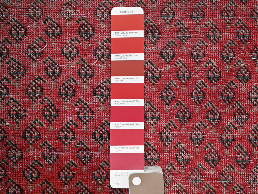 3'0" x 9'5" Vintage Hand Knotted Red Wool Runner Oriental Rug - MOA1022226