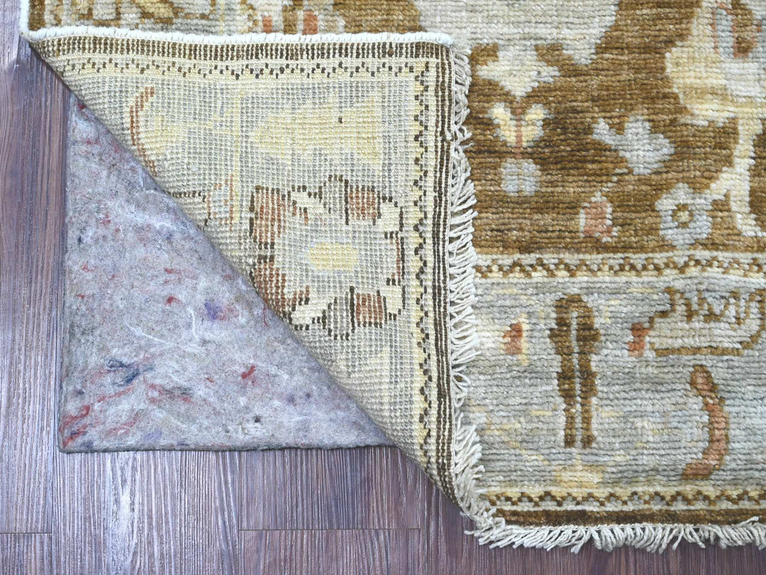 2'9" x 7'11" New Hand Knotted Brown Wool Runner Oriental Rug - MOA10222270