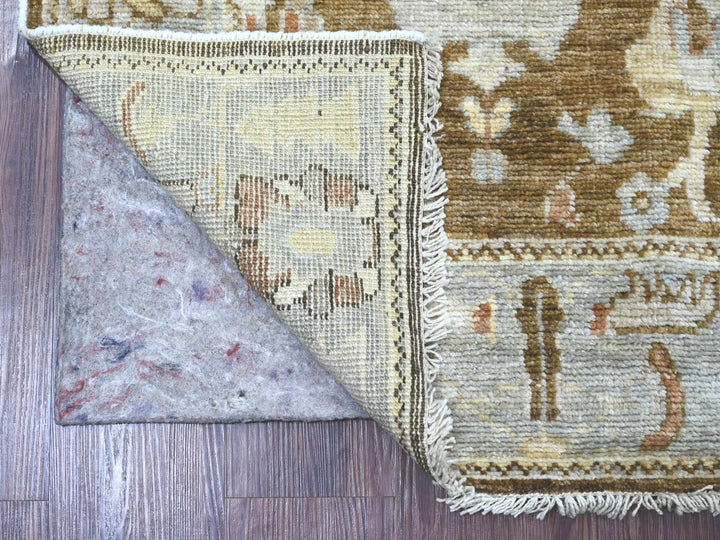 2'9" x 7'11" New Hand Knotted Brown Wool Runner Oriental Rug - MOA10222270