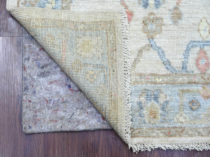 2'11" x 12'8" New Hand Knotted Ivory Wool Runner Oriental Rug - MOA10222272