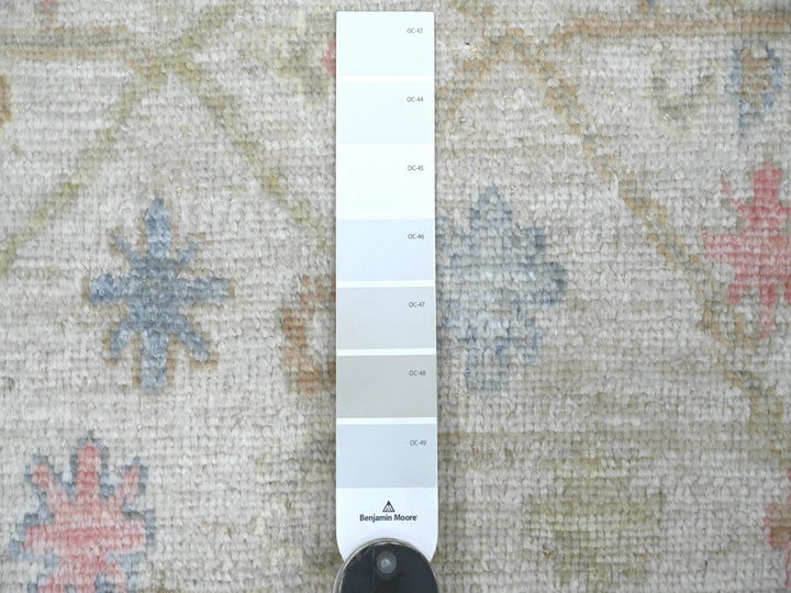 2'11" x 12'8" New Hand Knotted Ivory Wool Runner Oriental Rug - MOA10222272