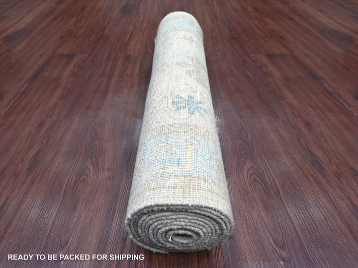 2'11" x 12'8" New Hand Knotted Ivory Wool Runner Oriental Rug - MOA10222272