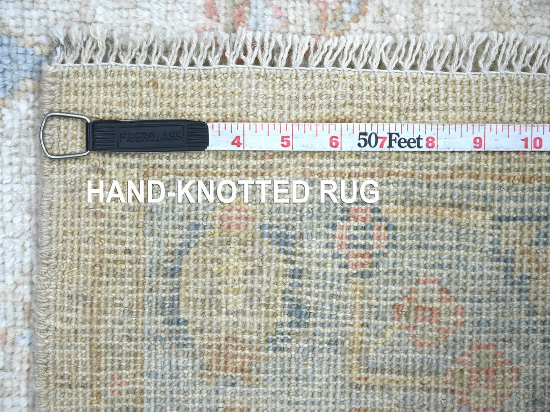 2'11" x 12'8" New Hand Knotted Ivory Wool Runner Oriental Rug - MOA10222272