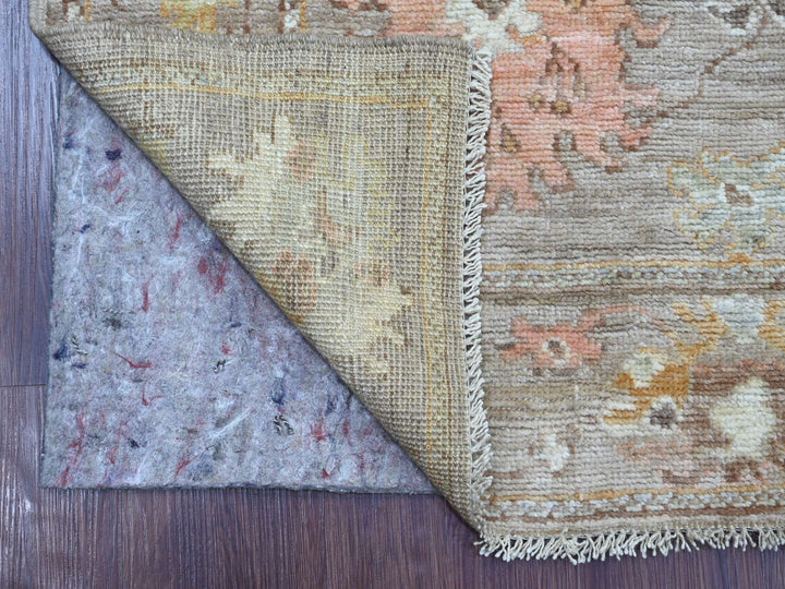 2'8" x 14'2" New Hand Knotted Brown Wool Runner Oriental Rug - MOA10222273