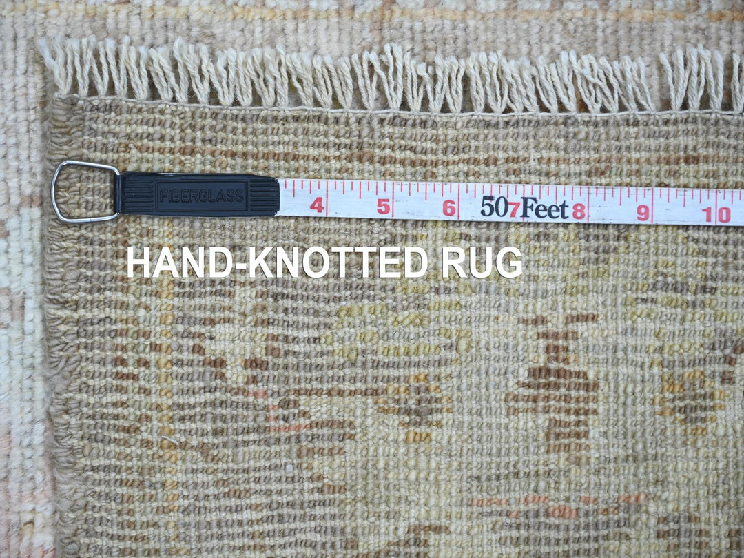 2'8" x 14'2" New Hand Knotted Brown Wool Runner Oriental Rug - MOA10222273