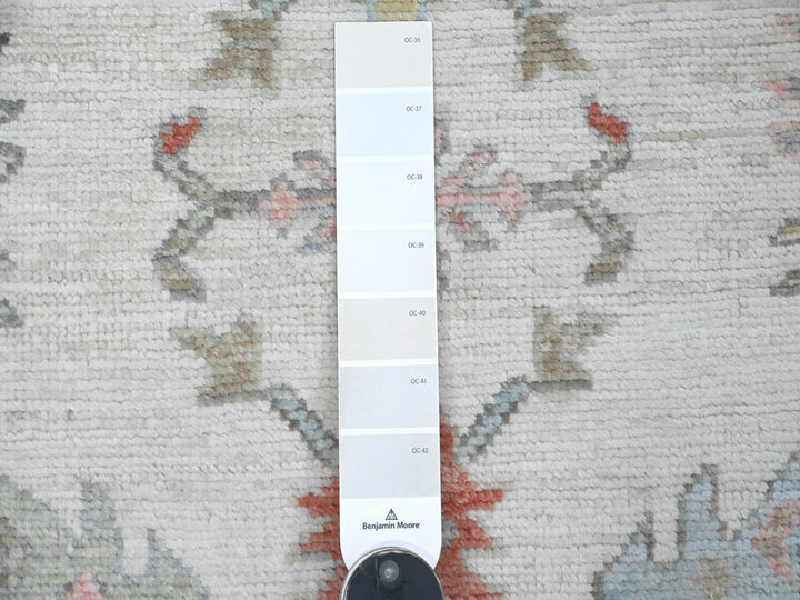2'9" x 7'8" New Hand Knotted Ivory Wool Runner Oriental Rug - MOA10222274