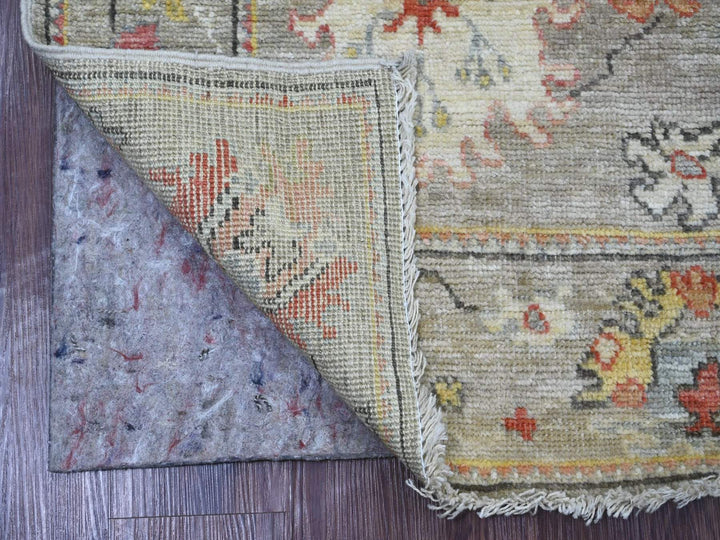 2'9" x 8'2" New Hand Knotted Grey Wool Runner Oriental Rug - MOA10222276