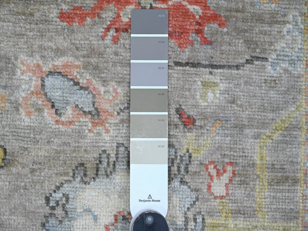 2'9" x 8'2" New Hand Knotted Grey Wool Runner Oriental Rug - MOA10222276