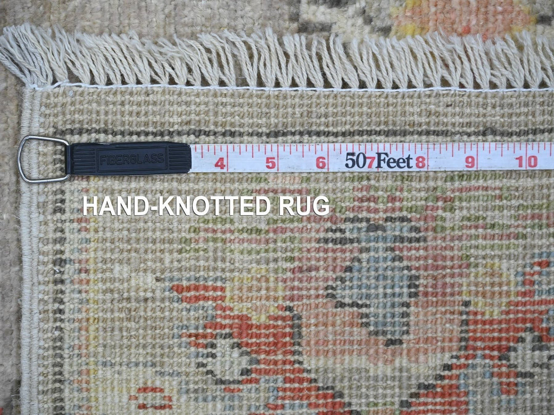 2'9" x 8'2" New Hand Knotted Grey Wool Runner Oriental Rug - MOA10222276