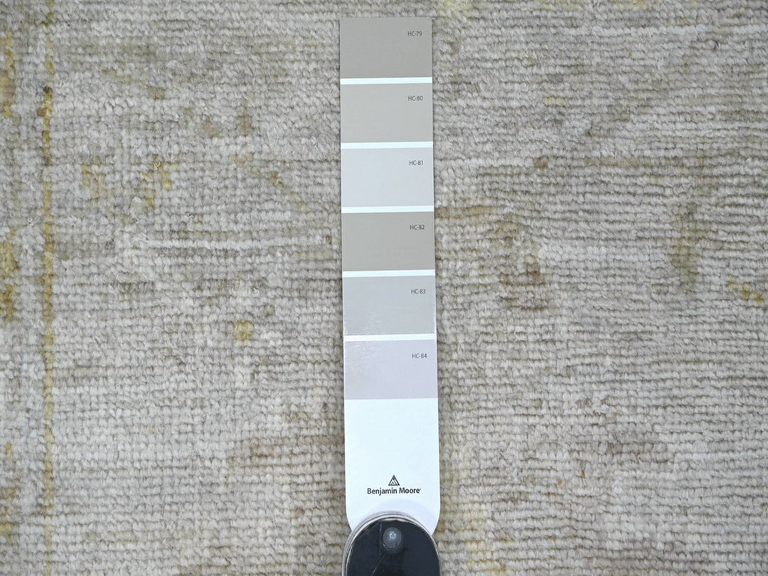 2'8" x 17'4" New Hand Knotted Grey Wool Runner Oriental Rug - MOA10222278