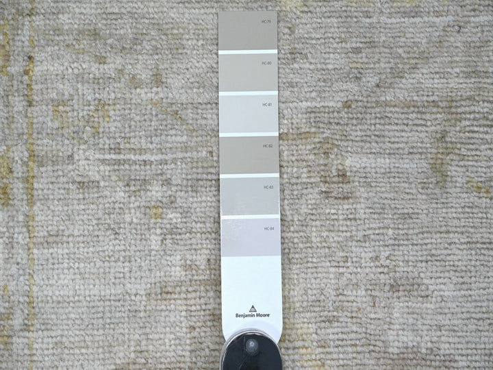 2'8" x 17'4" New Hand Knotted Grey Wool Runner Oriental Rug - MOA10222278