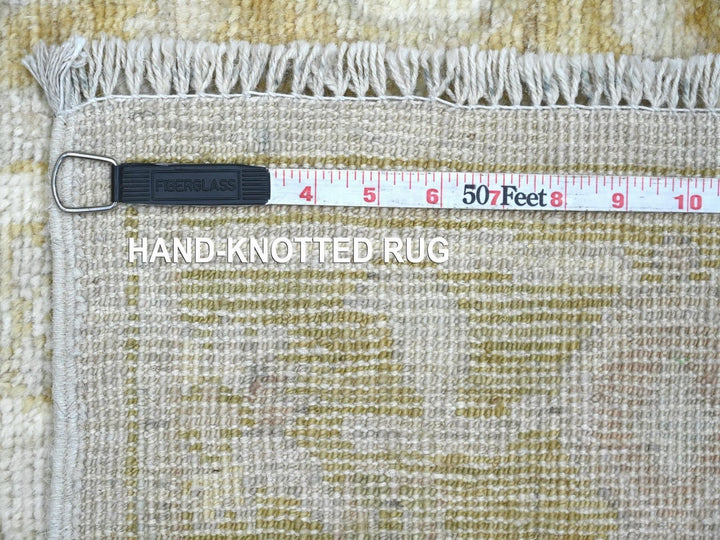 2'8" x 17'4" New Hand Knotted Grey Wool Runner Oriental Rug - MOA10222278