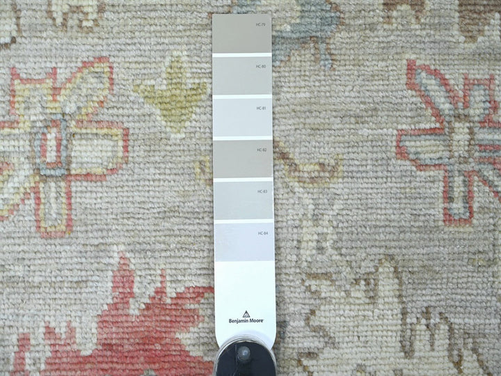 2'11" x 15'3" New Hand Knotted Grey Wool Runner Oriental Rug - MOA10222279