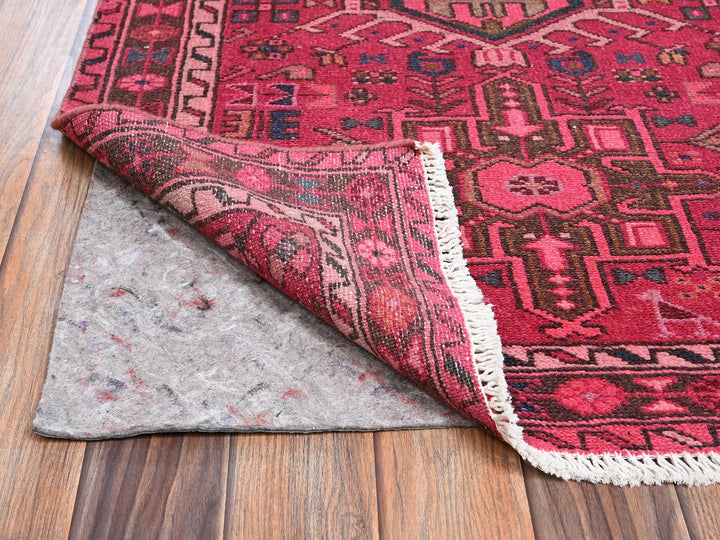 2'10" x 9'8" Vintage Hand Knotted Pink Wool Runner Oriental Rug - MOA1022227