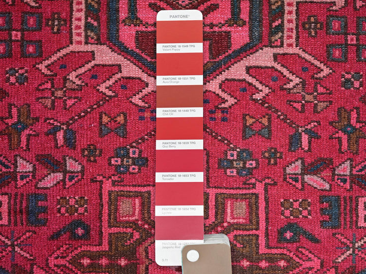 2'10" x 9'8" Vintage Hand Knotted Pink Wool Runner Oriental Rug - MOA1022227