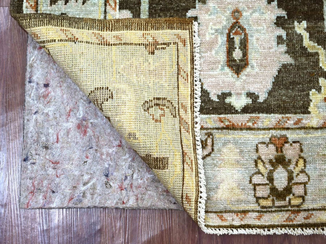 3'1" x 4'10" New Hand Knotted Brown Wool Rectangle Oriental Rug - MOA10222280