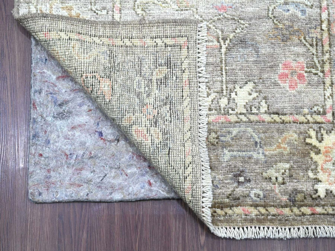 2'10" x 19'7" New Hand Knotted Brown Wool Runner Oriental Rug - MOA10222283
