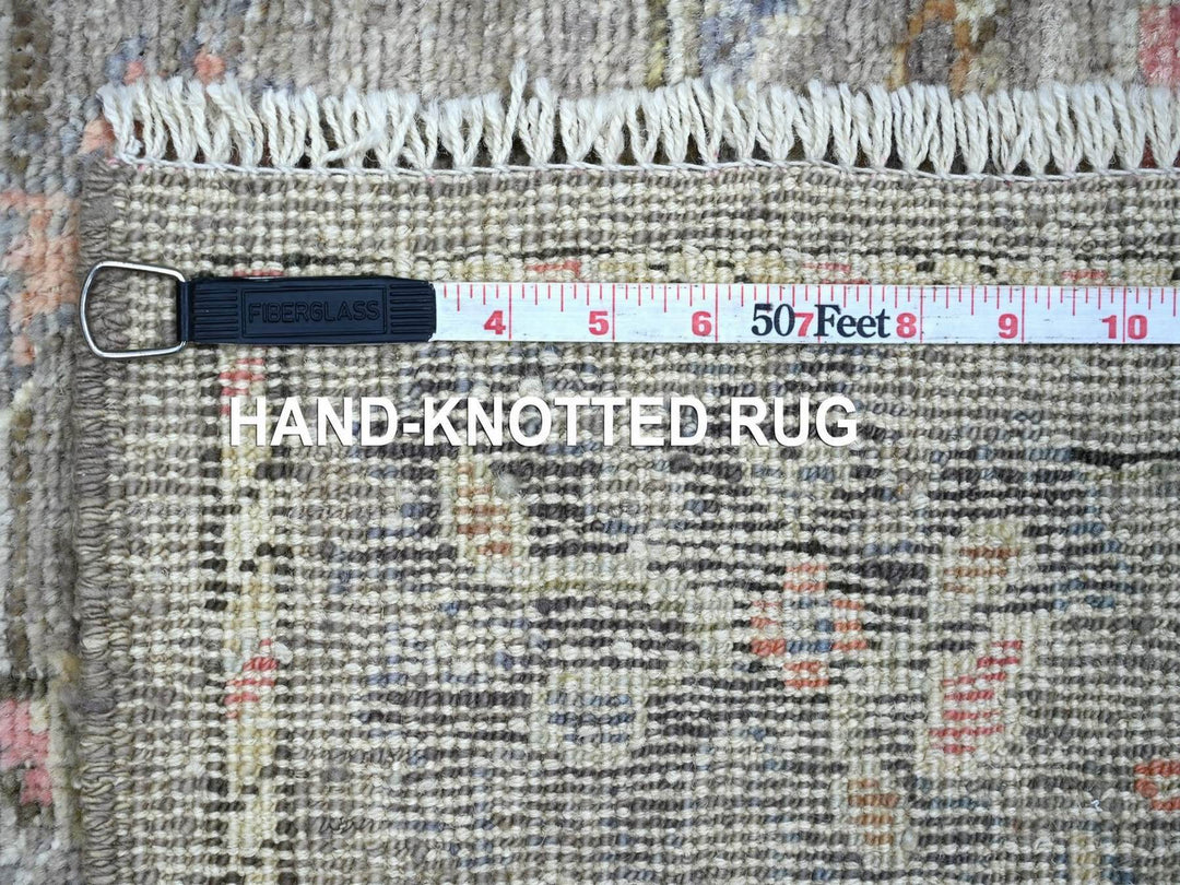 2'10" x 19'7" New Hand Knotted Brown Wool Runner Oriental Rug - MOA10222283