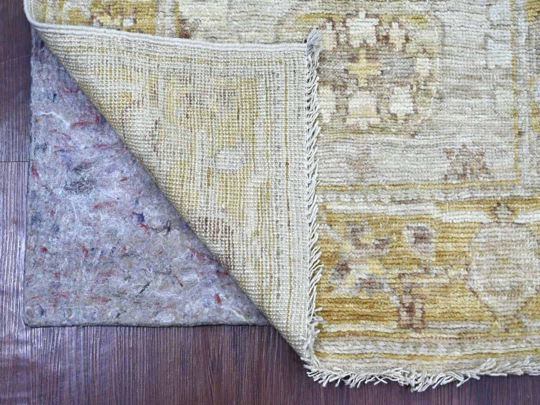2'8" x 7'10" New Hand Knotted Grey Wool Runner Oriental Rug - MOA10222284