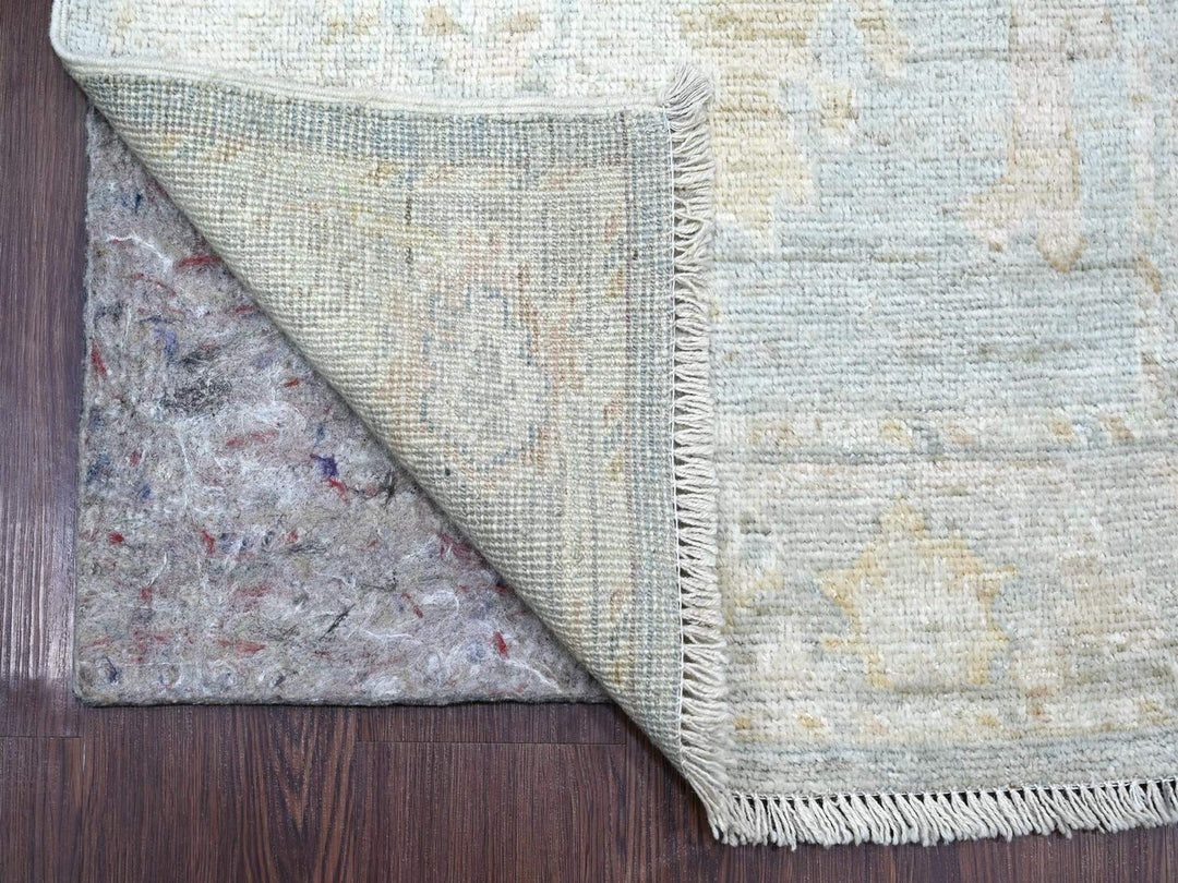 2'8" x 20'3" New Hand Knotted Blue Wool Runner Oriental Rug - MOA10222285