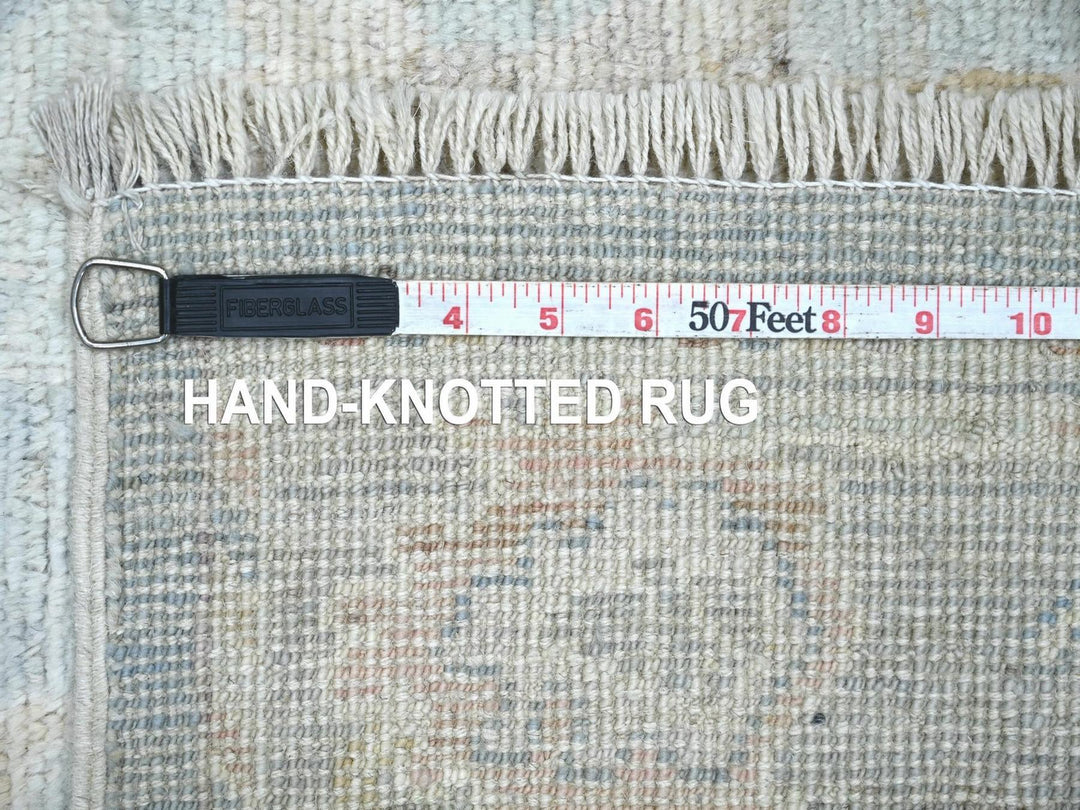 2'8" x 20'3" New Hand Knotted Blue Wool Runner Oriental Rug - MOA10222285