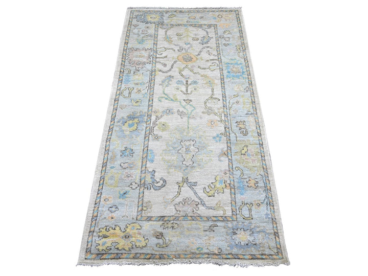 3'0" x 6'0" New Hand Knotted Grey Wool Runner Oriental Rug - MOA10222286