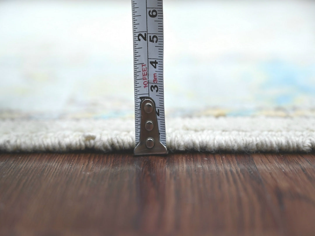 3'0" x 6'0" New Hand Knotted Grey Wool Runner Oriental Rug - MOA10222286