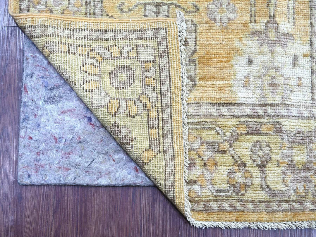 2'8" x 13'6" New Hand Knotted Brown Wool Runner Oriental Rug - MOA10222287