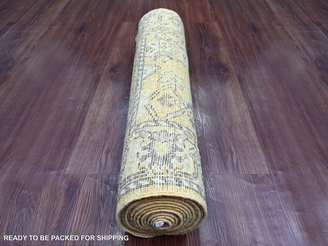 2'8" x 13'6" New Hand Knotted Brown Wool Runner Oriental Rug - MOA10222287