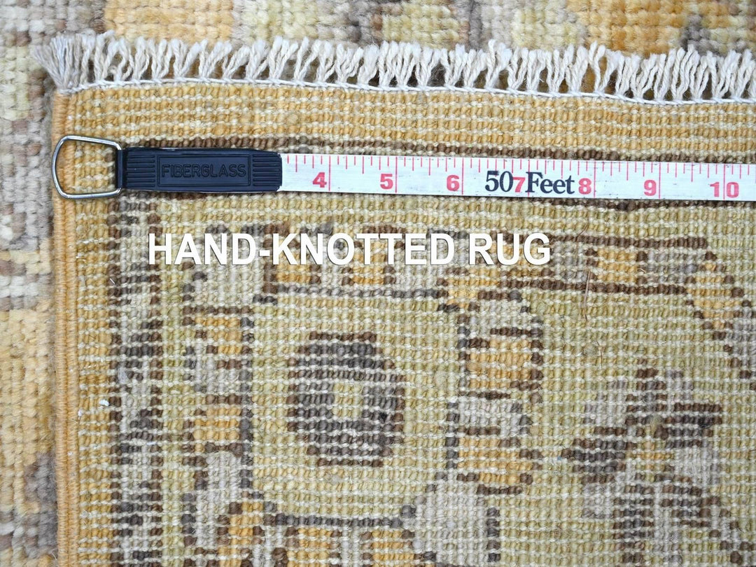 2'8" x 13'6" New Hand Knotted Brown Wool Runner Oriental Rug - MOA10222287