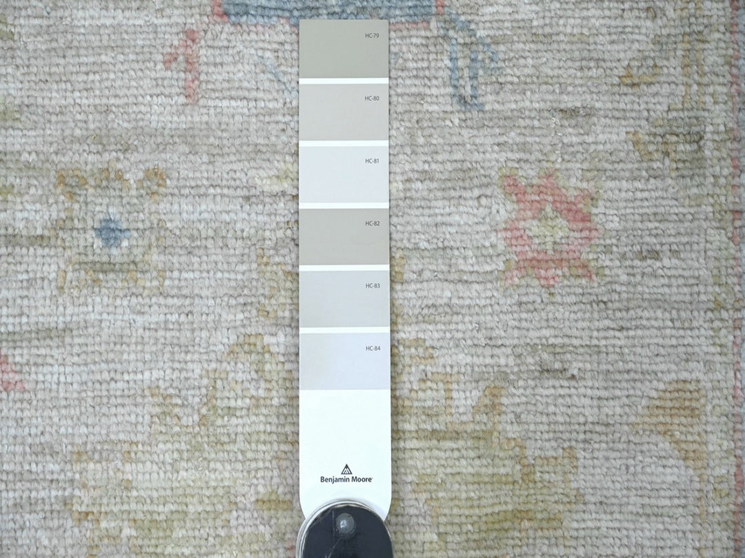 2'8" x 13'10" New Hand Knotted Grey Wool Runner Oriental Rug - MOA10222290