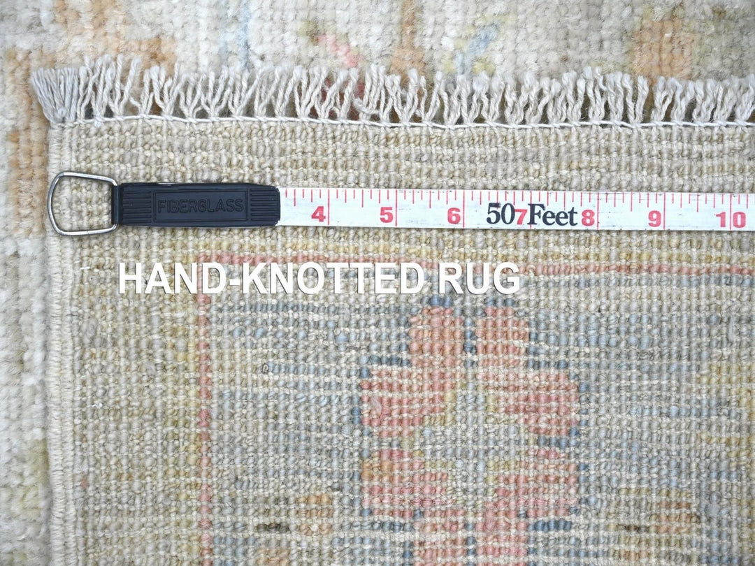 2'8" x 13'10" New Hand Knotted Grey Wool Runner Oriental Rug - MOA10222290