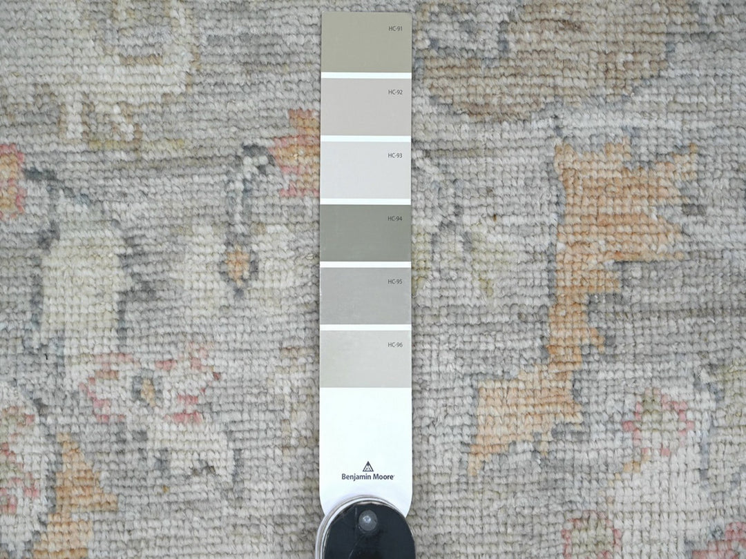 4'0" x 9'8" New Hand Knotted Grey Wool Runner Oriental Rug - MOA10222293