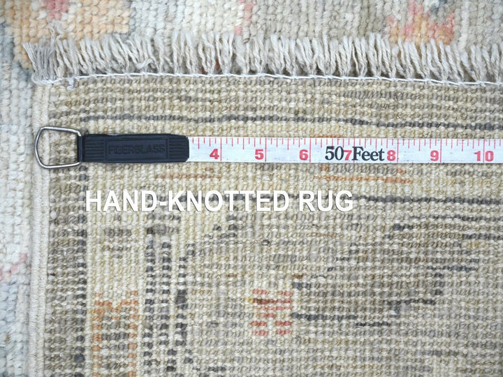 4'0" x 9'8" New Hand Knotted Grey Wool Runner Oriental Rug - MOA10222293