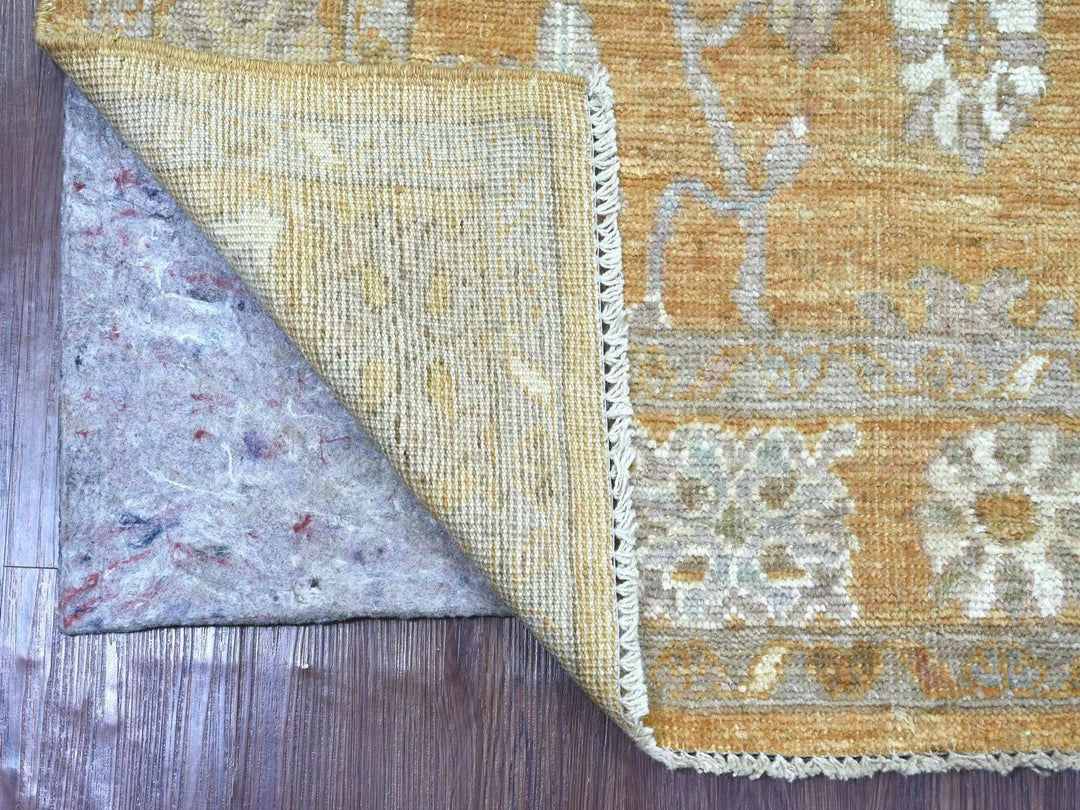 4'2" x 6'0" New Hand Knotted Brown Wool Rectangle Oriental Rug - MOA10222294