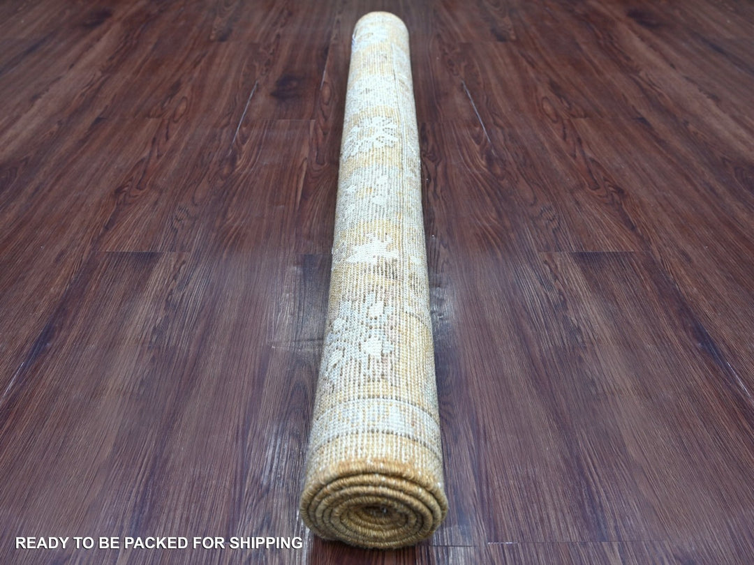 4'2" x 6'0" New Hand Knotted Brown Wool Rectangle Oriental Rug - MOA10222294