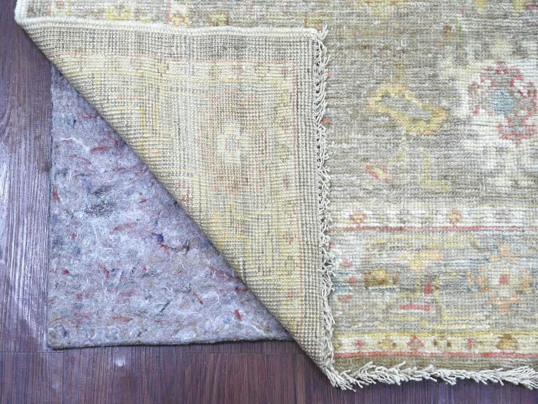 4'2" x 10'0" New Hand Knotted Brown Wool Runner Oriental Rug - MOA10222296