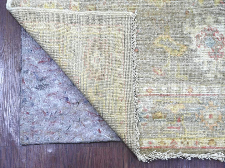 4'2" x 10'0" New Hand Knotted Brown Wool Runner Oriental Rug - MOA10222296