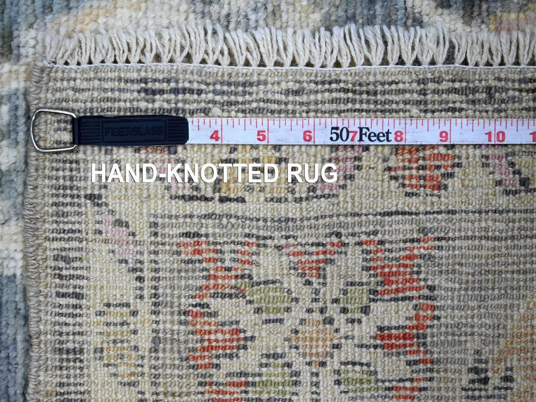3'10" x 6'3" New Hand Knotted Grey Wool Rectangle Oriental Rug - MOA10222298